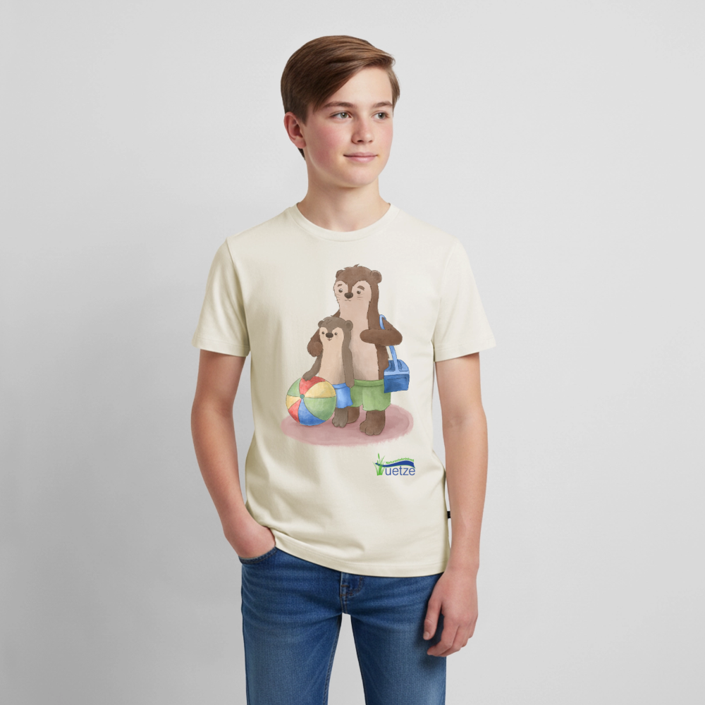 Naturbad Uetze Teenie-T-Shirt "Otterpapa" (146-164) - Naturweiß
