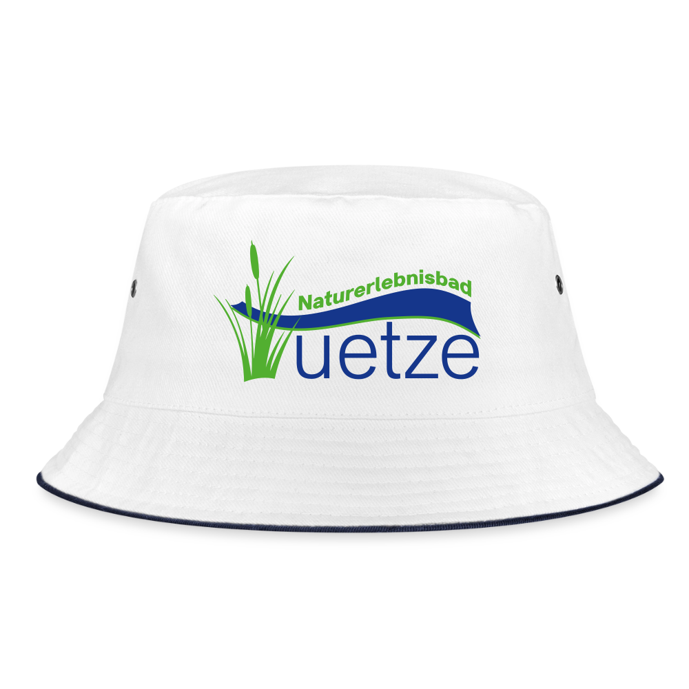 Naturbad Uetze Fischerhut - Weiß/Navy