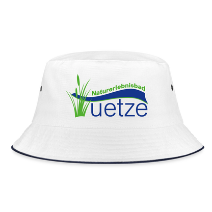 Naturbad Uetze Fischerhut - Weiß/Navy