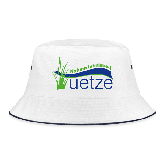 Naturbad Uetze Fischerhut - Weiß/Navy