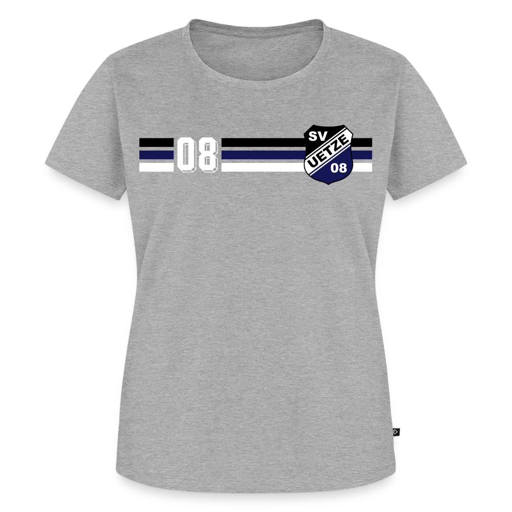 SV Uetze 08 Frauen Premium T-Shirt stripes flex - Grau meliert