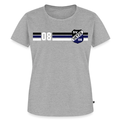 SV Uetze 08 Frauen Premium T-Shirt stripes flex - Grau meliert