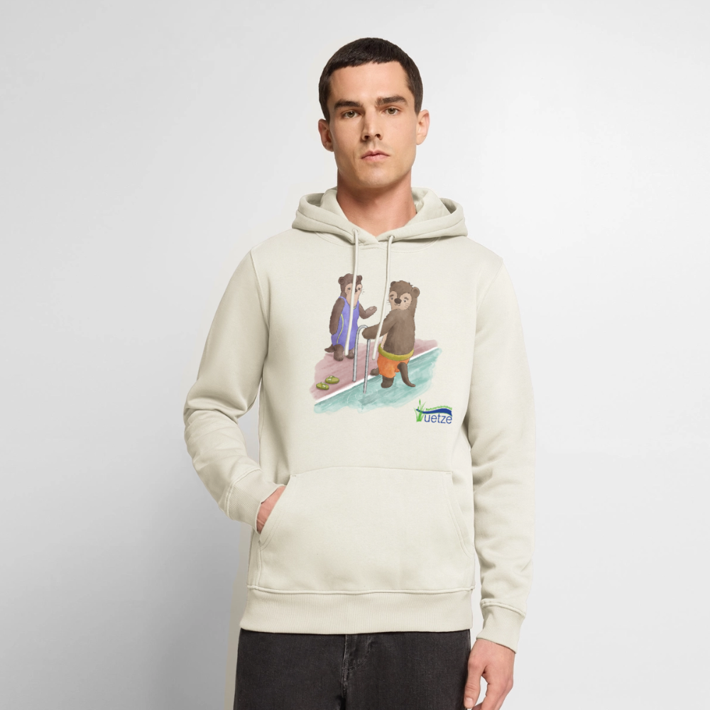 Naturbad Uetze unisex  Premium Hoodie "Otter" - Naturweiß