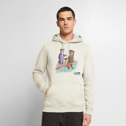 Naturbad Uetze unisex  Premium Hoodie "Otter" - Naturweiß