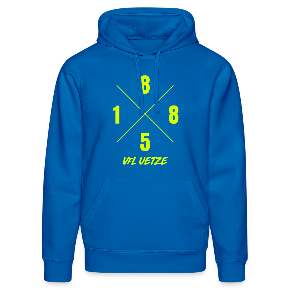VfL Uetze Premium Hoodie 1885 neongelb flex - Königsblau