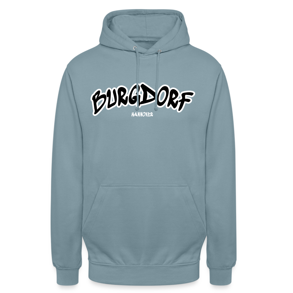 Burgdorf Hannover Unisex Hoodie Flexdruck - Nebelblau