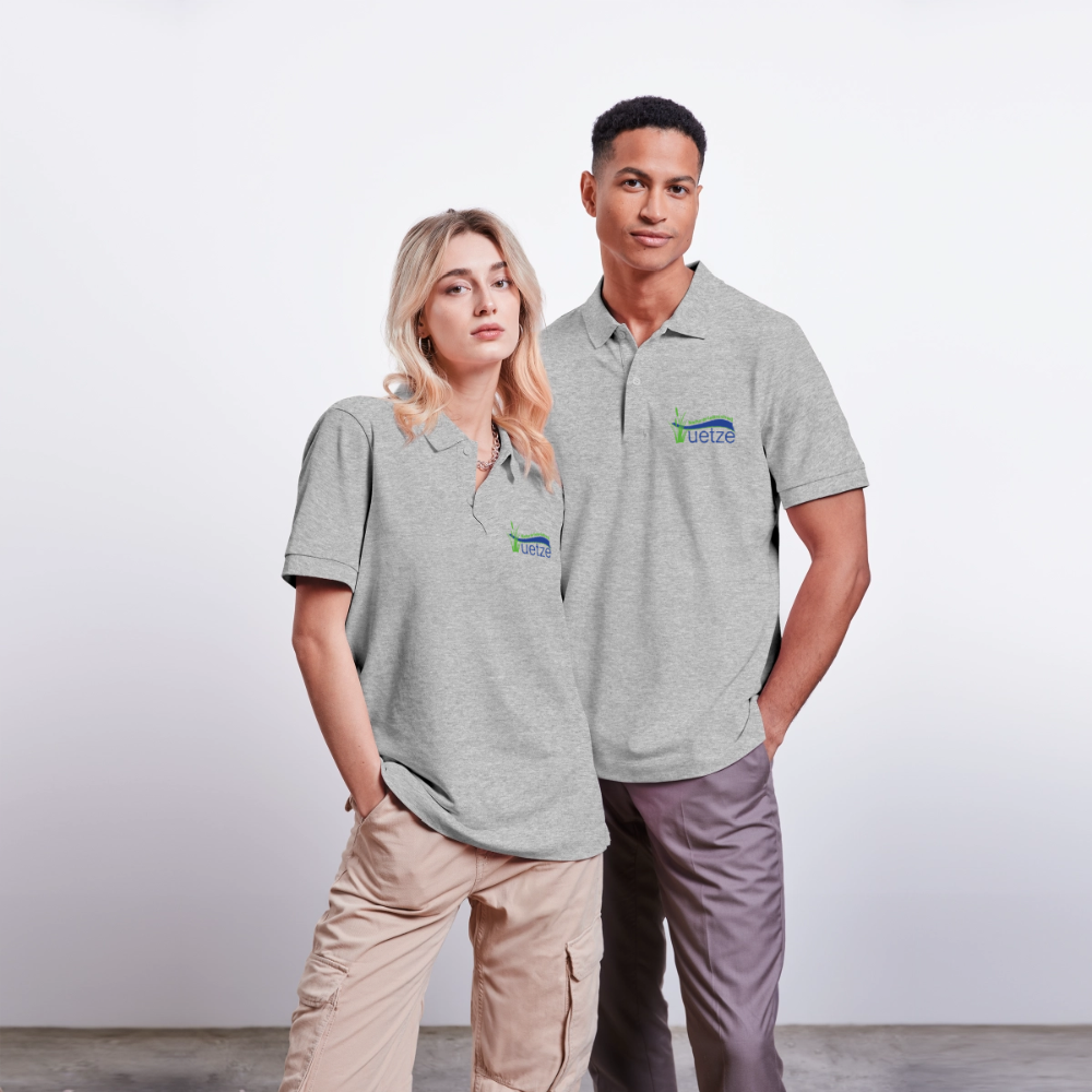 Naturbad Uetze Unisex Bio-Poloshirt - Grau meliert
