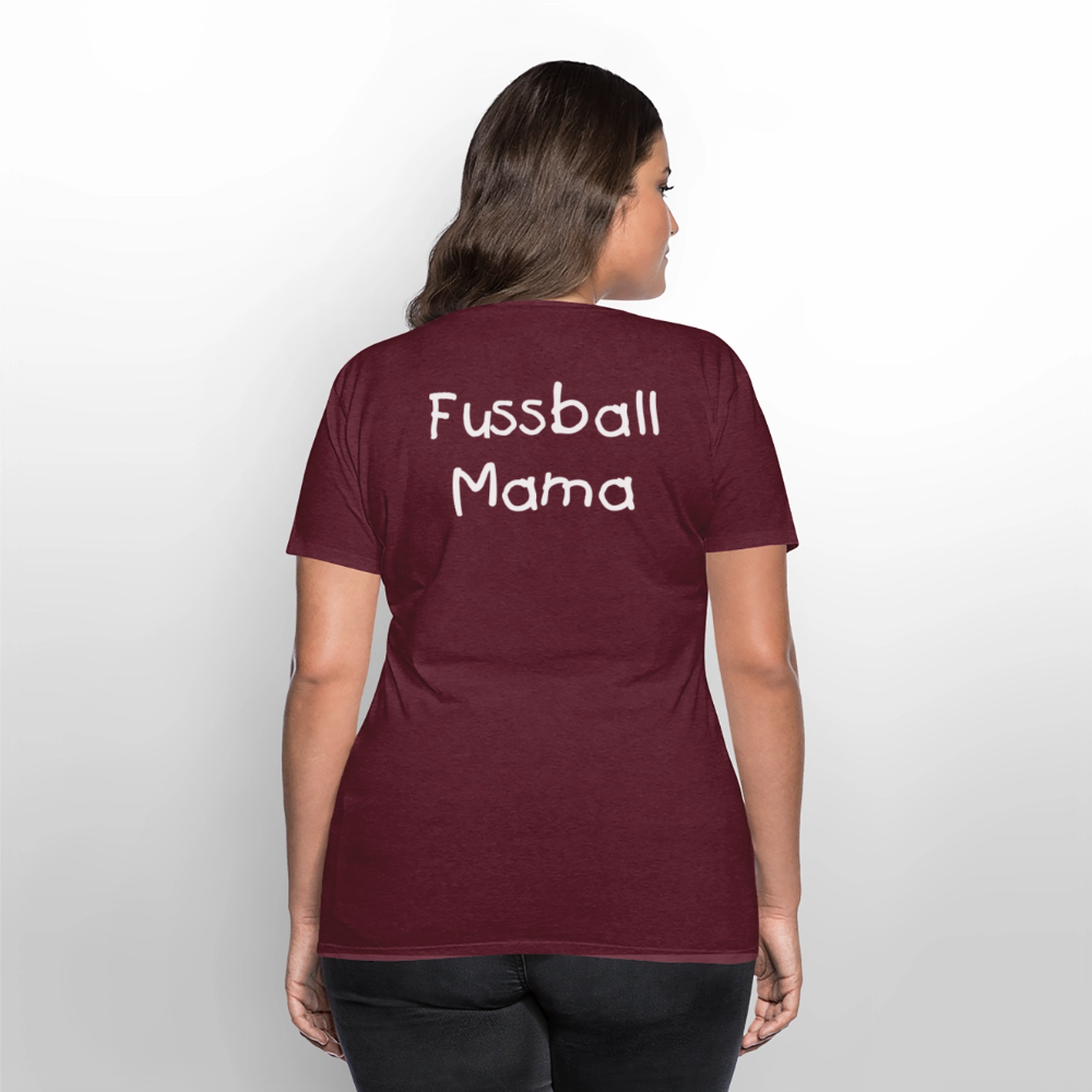 Fussball Mama - Wir sind ein TEAM Fulde Damen T-Shirt - Burgunderrot