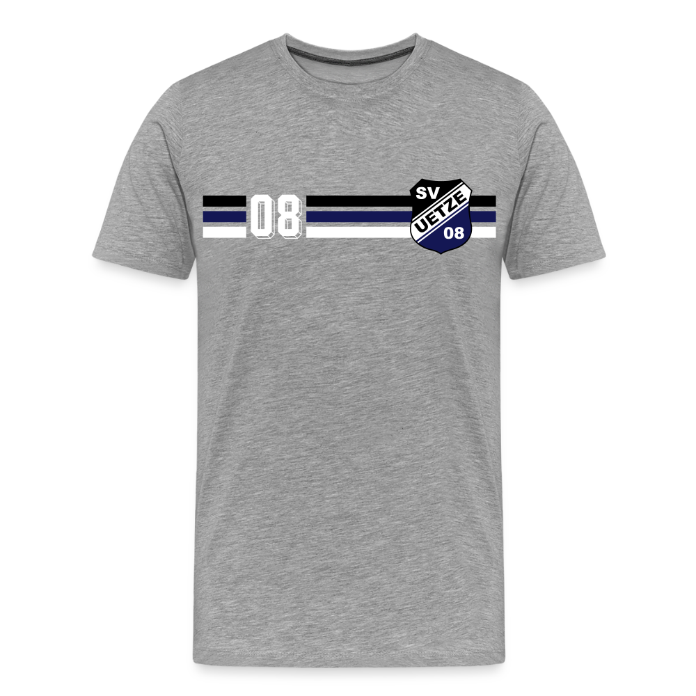 SV Uetze 08 stripes Premium T-Shirt flex - Grau meliert