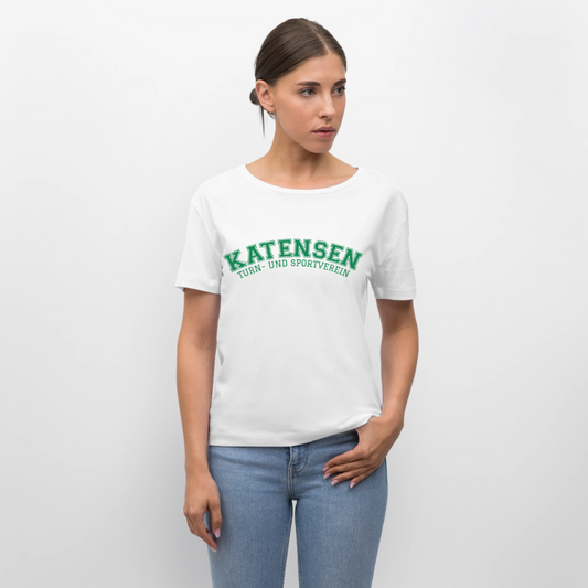 TSV Katensen Relaxed Rundhals Frauen Bio-T-Shirt "Collage" - Weiß