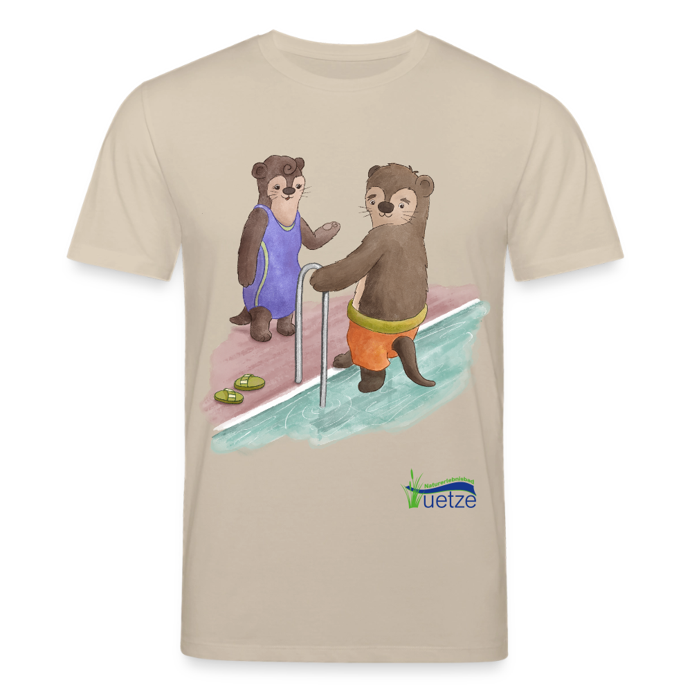Naturbad Uetze Unisex Bio-T-Shirt "Otter" - Beige