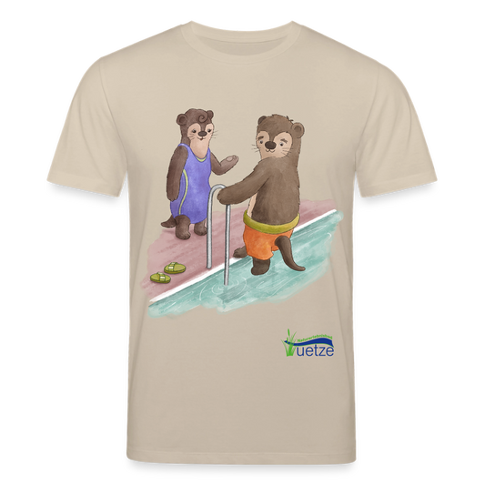 Naturbad Uetze Unisex Bio-T-Shirt "Otter" - Beige