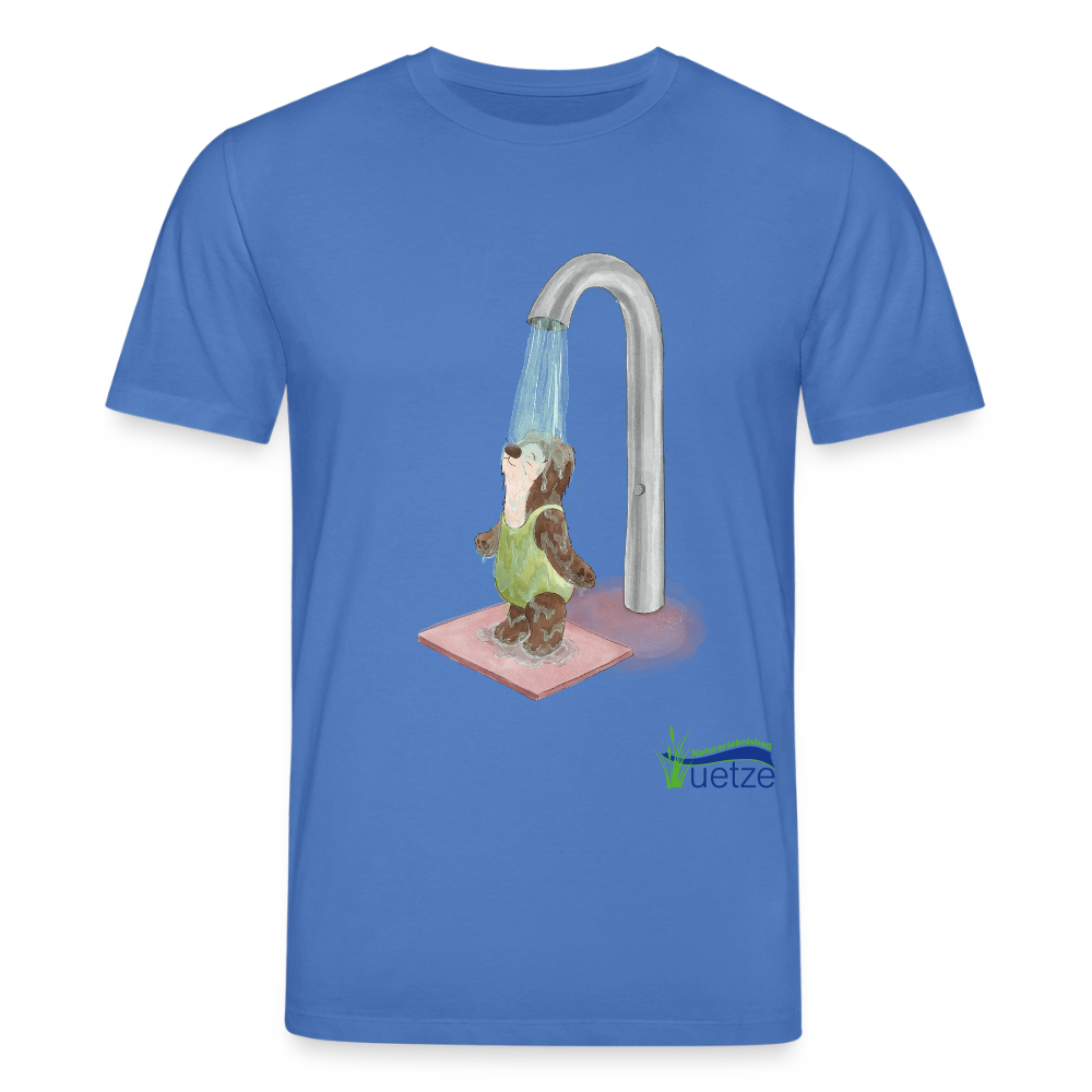 Naturbad Uetze Unisex Bio-T-Shirt "Dusche" - Achtsames Blau