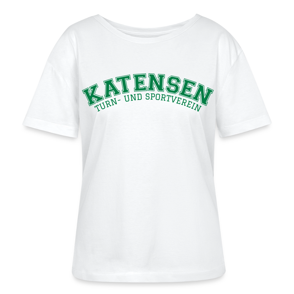 TSV Katensen Relaxed Rundhals Frauen Bio-T-Shirt "Collage" - Weiß