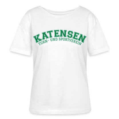 TSV Katensen Relaxed Rundhals Frauen Bio-T-Shirt "Collage" - Weiß