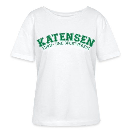 TSV Katensen Relaxed Rundhals Frauen Bio-T-Shirt "Collage" - Weiß