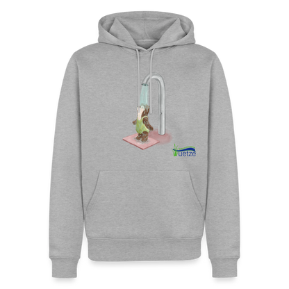 Naturbad Uetze unisex Premium Hoodie "Dusche" - Grau meliert