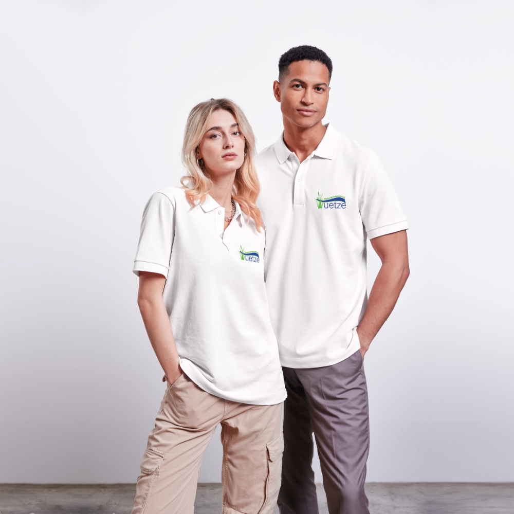 Naturbad Uetze Unisex Bio-Poloshirt - Weiß