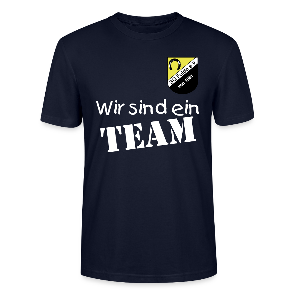 Fussball Papa - Wir sind ein TEAM Fulde Unisex Bio-T-Shirt - Navy