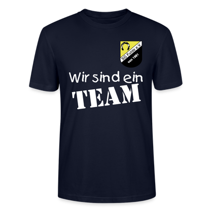 Fussball Papa - Wir sind ein TEAM Fulde Unisex Bio-T-Shirt - Navy