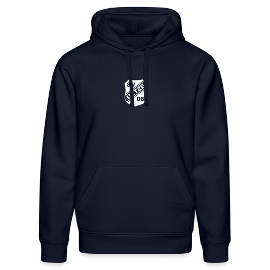 SV Uetze Logo white Unisex Bio-Hoodie flex - French Navy