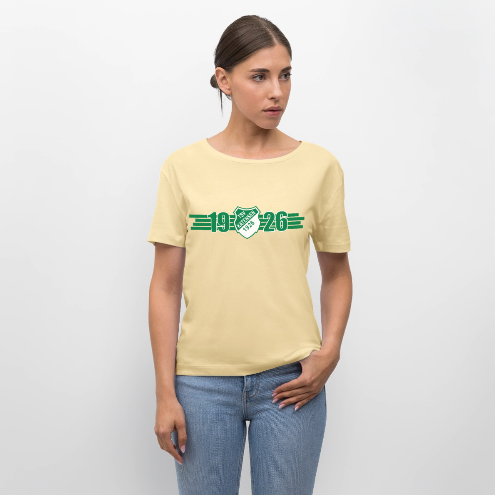 TSV Katensen Relaxed Rundhals Frauen Bio-T-Shirt "1926" - Creme