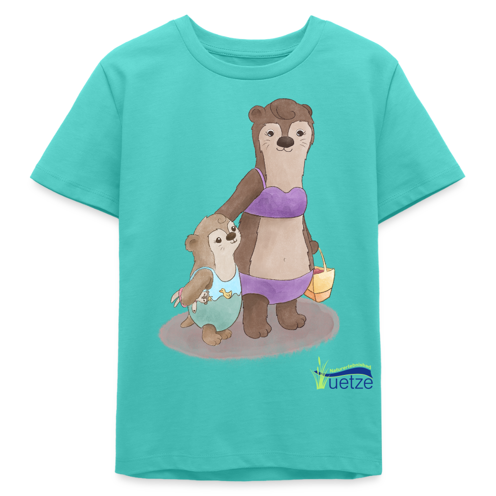 Naturbad Uetze Teenie T-Shirt "Ottermama" (134-158) - Poolblau
