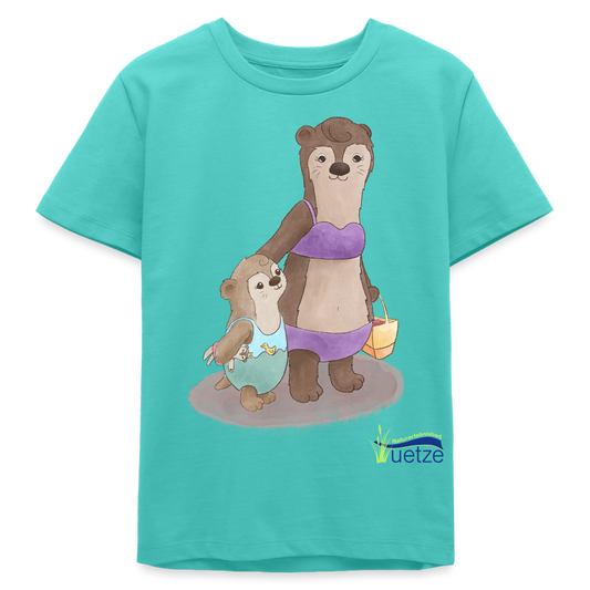 Naturbad Uetze Teenie T-Shirt "Ottermama" (134-158) - Poolblau