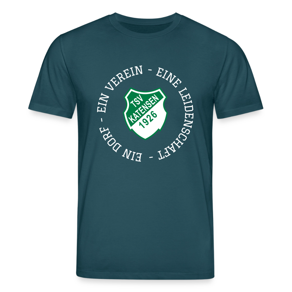 TSV Katensen Unisex Bio-T-Shirt "Ein Dorf" - Dunkles Petrol