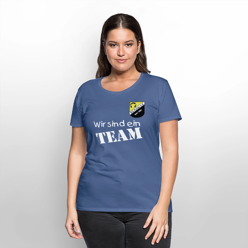 Fussball Mama - Wir sind ein TEAM Fulde Damen T-Shirt - Taubenblau