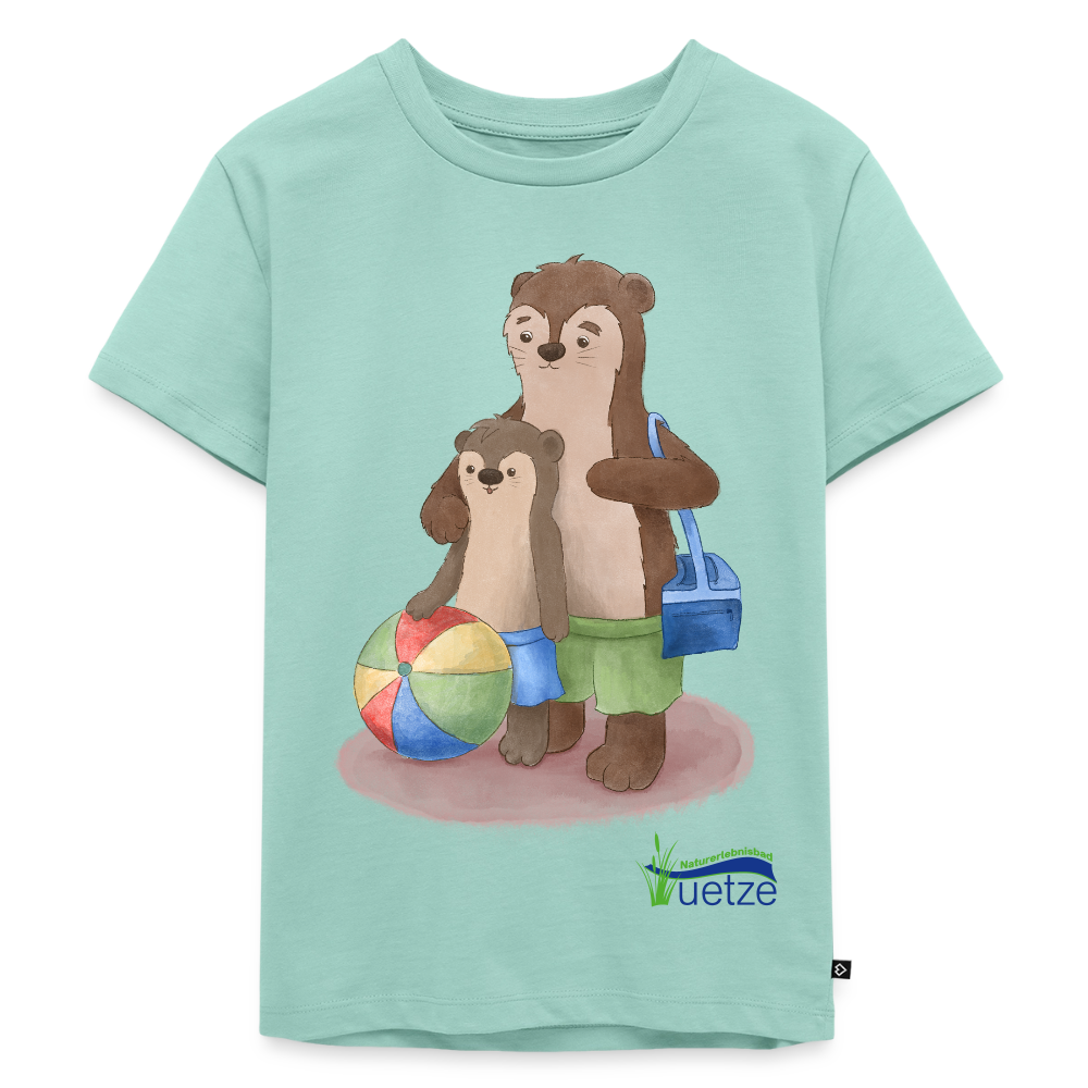 Naturbad Uetze Kinder T-Shirt "Otterpapa" (98-140) - Mint 