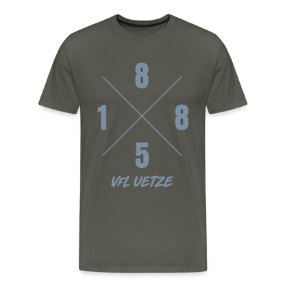 VfL Uetze unisex Premium T-Shirt 1885X flex silber - Asphalt