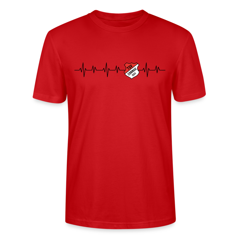 TSV Cornau Unisex Bio T-Shirt heartbeat - Rot