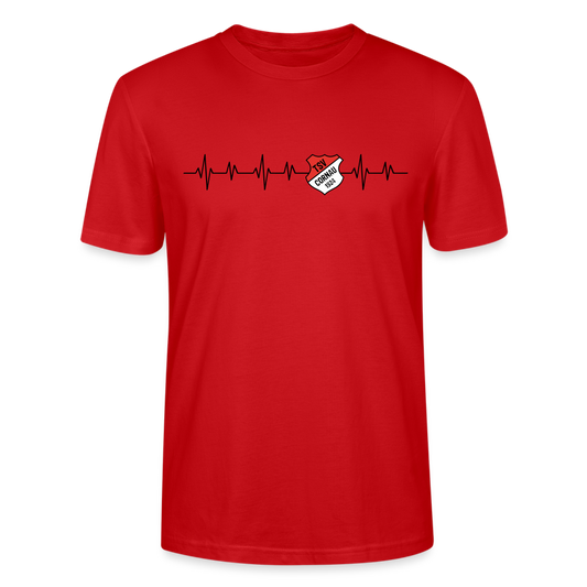 TSV Cornau Unisex Bio T-Shirt heartbeat - Rot