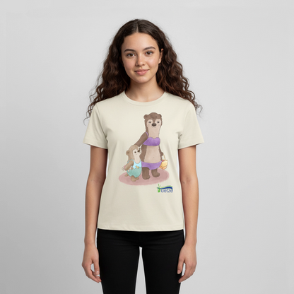 Naturbad Uetze Teenie T-Shirt "Ottermama" (146-164) - Naturweiß