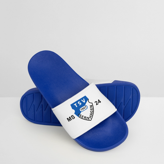 Isernhagen Personalisierte Badelatschen mit Initialen + Trikotnummer - Königsblau