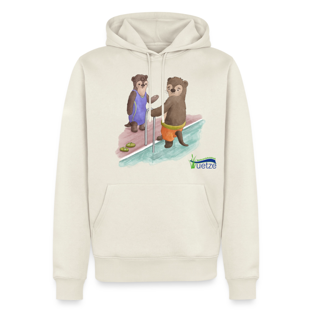 Naturbad Uetze unisex  Premium Hoodie "Otter" - Naturweiß