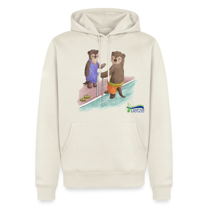 Naturbad Uetze unisex  Premium Hoodie "Otter" - Naturweiß