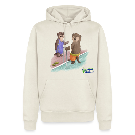 Naturbad Uetze unisex  Premium Hoodie "Otter" - Naturweiß