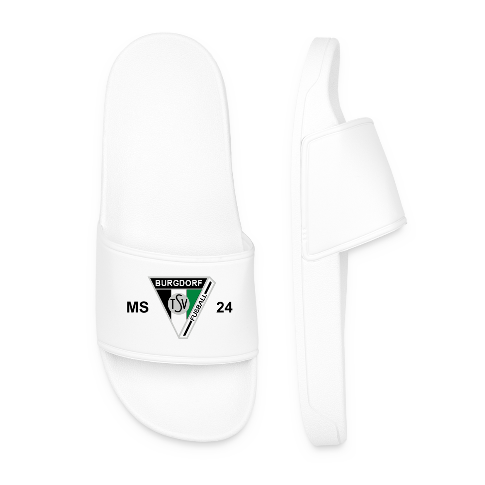 Personalisierte Badelatschen mit Initialen + Trikotnummer - Weiß