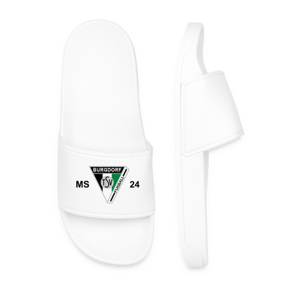 Personalisierte Badelatschen mit Initialen + Trikotnummer - Weiß