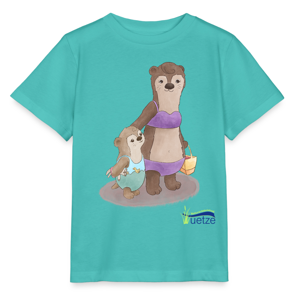 Naturbad Uetze Kinder T-Shirt "Ottermama" (98-128) - Poolblau