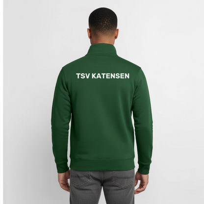 TSV Katensen Unisex Bio-Zip Sweatshirt - Flaschengrün