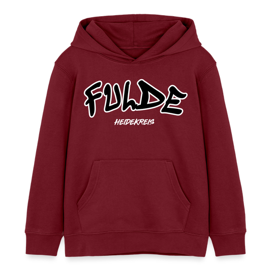 Fulde Heidekreis Kinder Bio-Hoodie - Burgunderrot