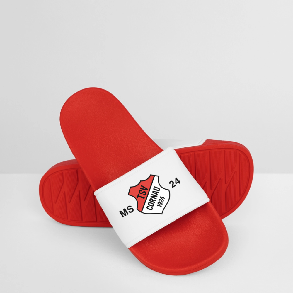 Cornau Personalisierte Badelatschen mit Initialen + Trikotnummer - Rot