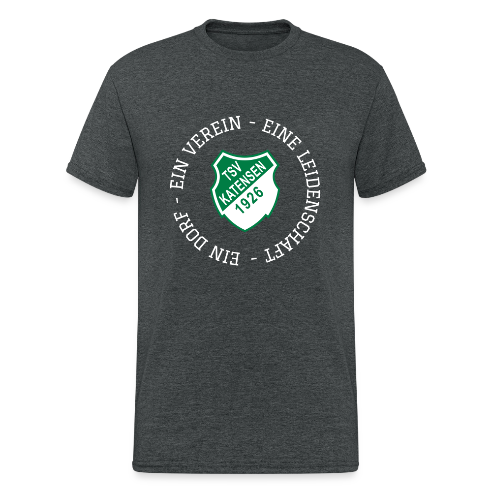 TSV Katensen "Ein Dorf" Heavy T-Shirt - Dunkelgrau meliert