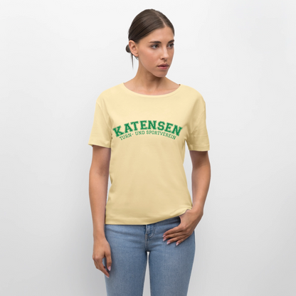 TSV Katensen Relaxed Rundhals Frauen Bio-T-Shirt "Collage" - Creme