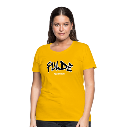 Fulde Heidekreis Frauen Premium T-Shirt flex - Sonnengelb