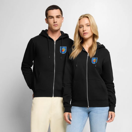 VfL Uetze unisex Premium Kapuzenjacke - Schwarz