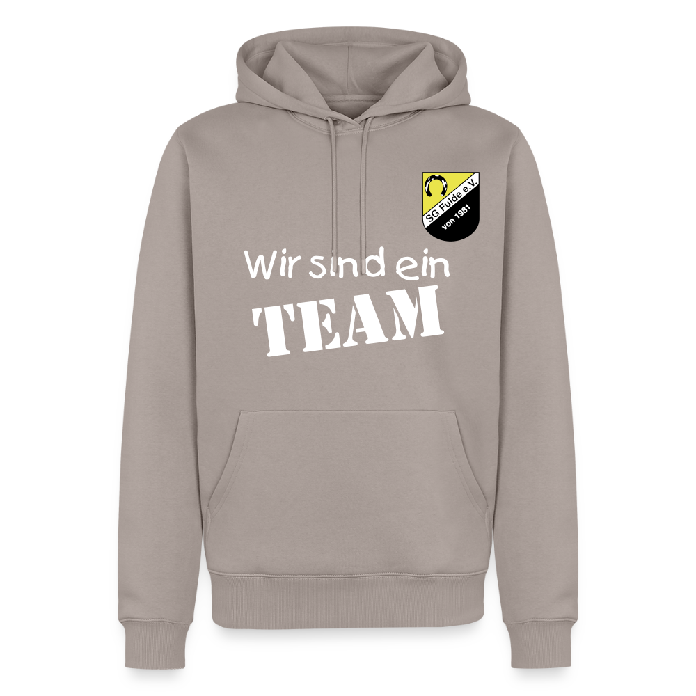 Fussball Papa - Wir sind ein TEAM Fulde Unisex Hoodie - Taupe